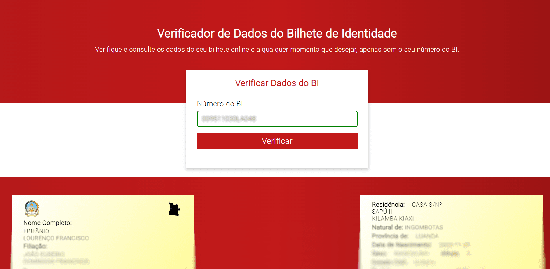 Verificador de Bilhete de Identidade preview